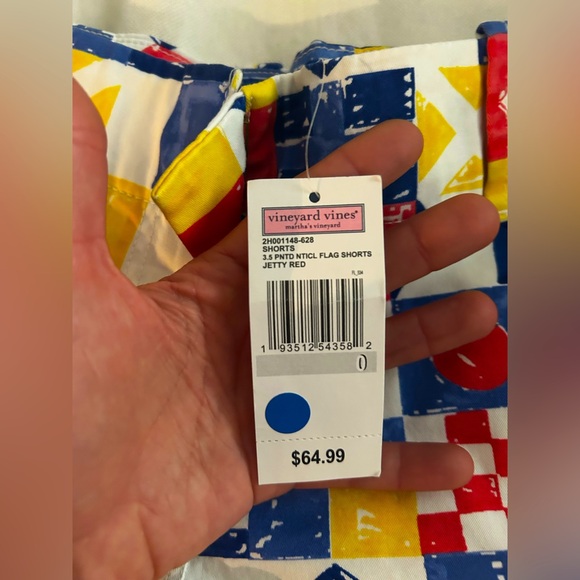NWT Vineyard Vines Womens 3.5” Nautical Flag Bold Print Summer Chino Shorts SZ-0 - Picture 6 of 9